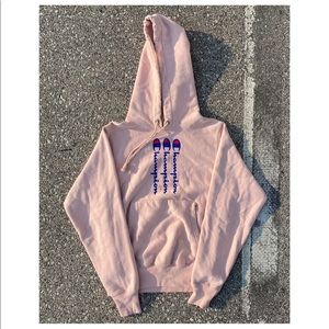 Champion Vintage Reverse Weave Spellout Hoodie Size Small